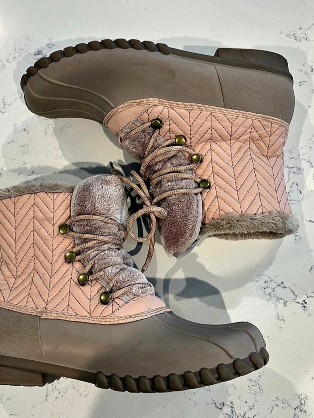 Baretraps Flash Duck Boot Winter Boots Pink US 9M